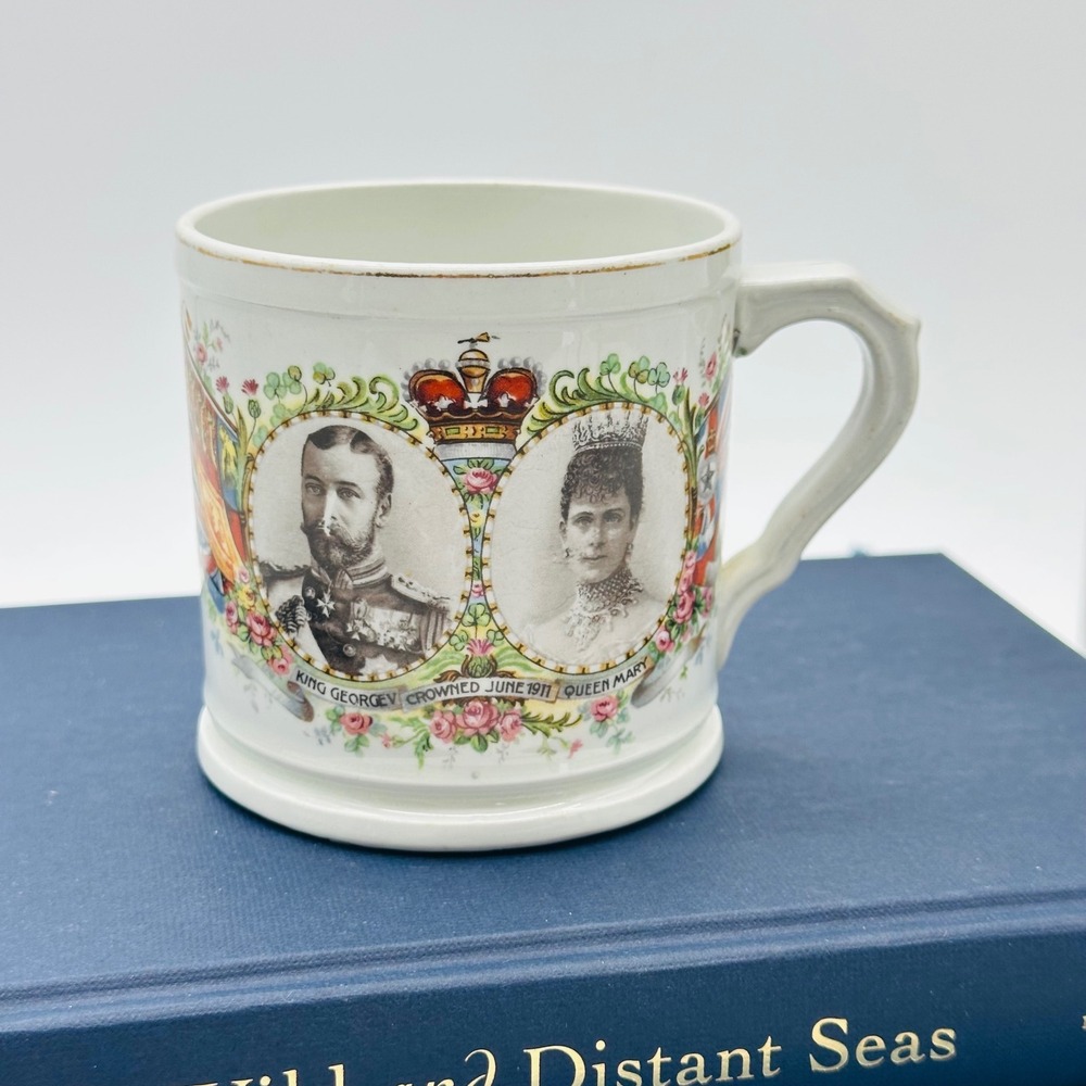 King George Queen Mary 1911 Coronation Commemorative Mug Westminster Abbey Royal